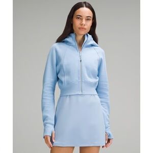 Lululemon scuba full-zip cropped hoodie sinatra blue